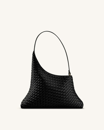 Lyra Sac à bandoulière Tressé - Noir