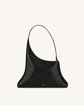 Lyra Sac à bandoulière - Noir Croco
