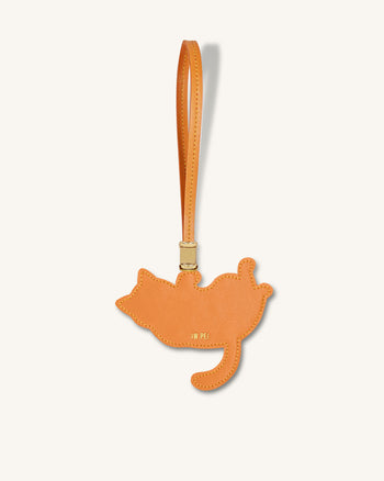 Breloque sac chaton espiègle - Orange