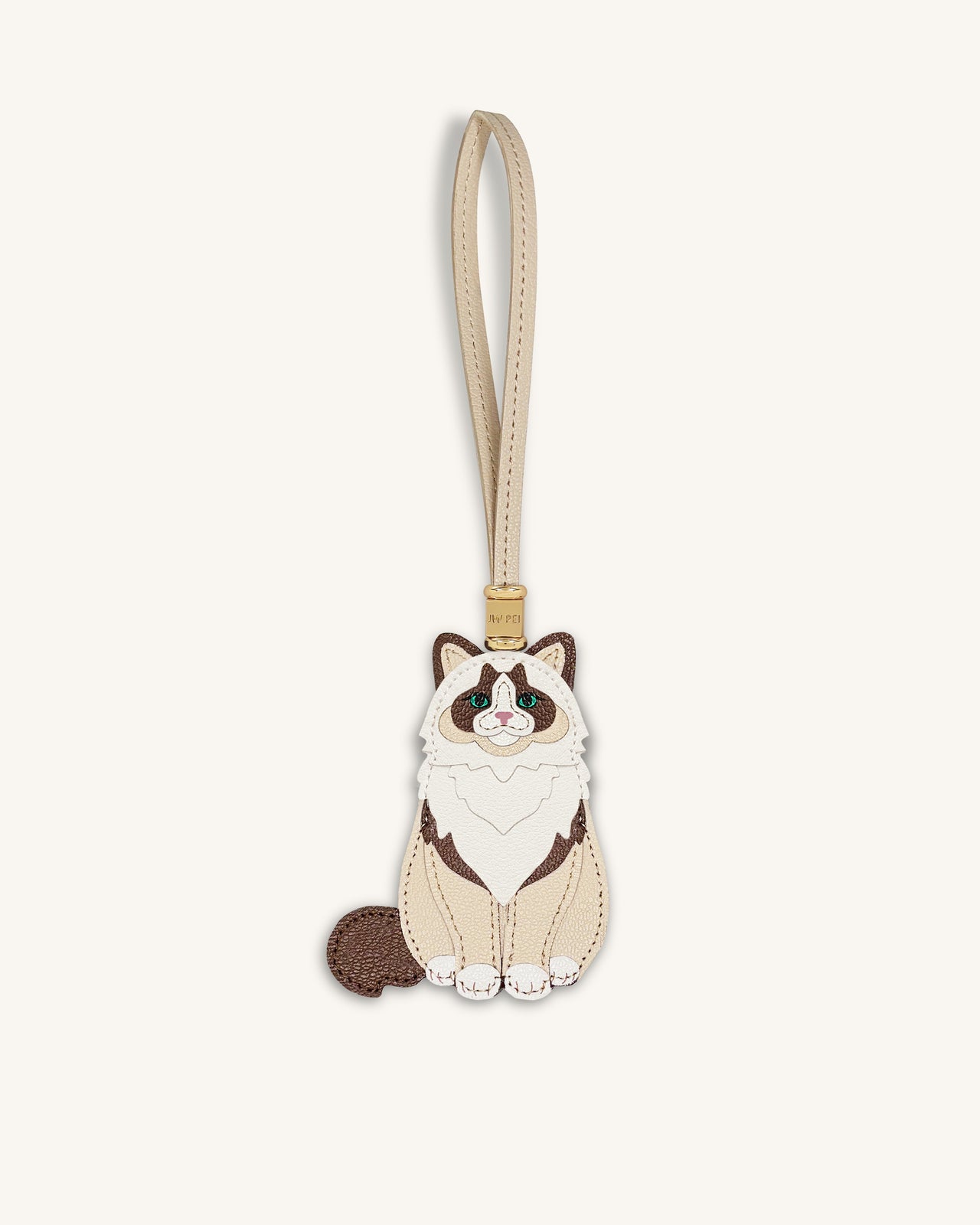 Breloque sac chat Ragdoll - Beige