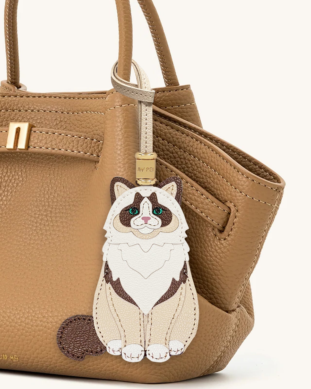 Breloque sac chat Ragdoll - Beige