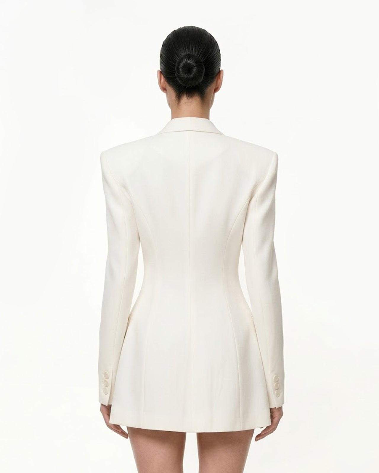 Blazer sablier brodé Iris - Blanc