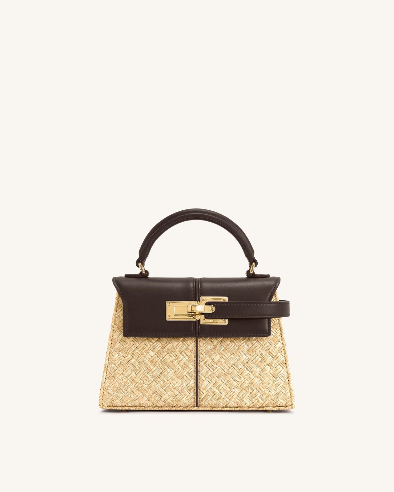 Elise Sac à main en paille synthétique - Marron