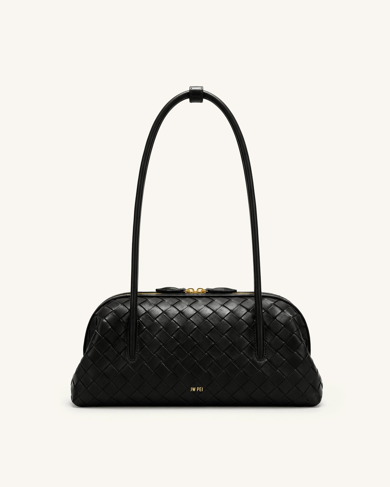 Aveline Sac à bandoulière texturé tissé - Noir