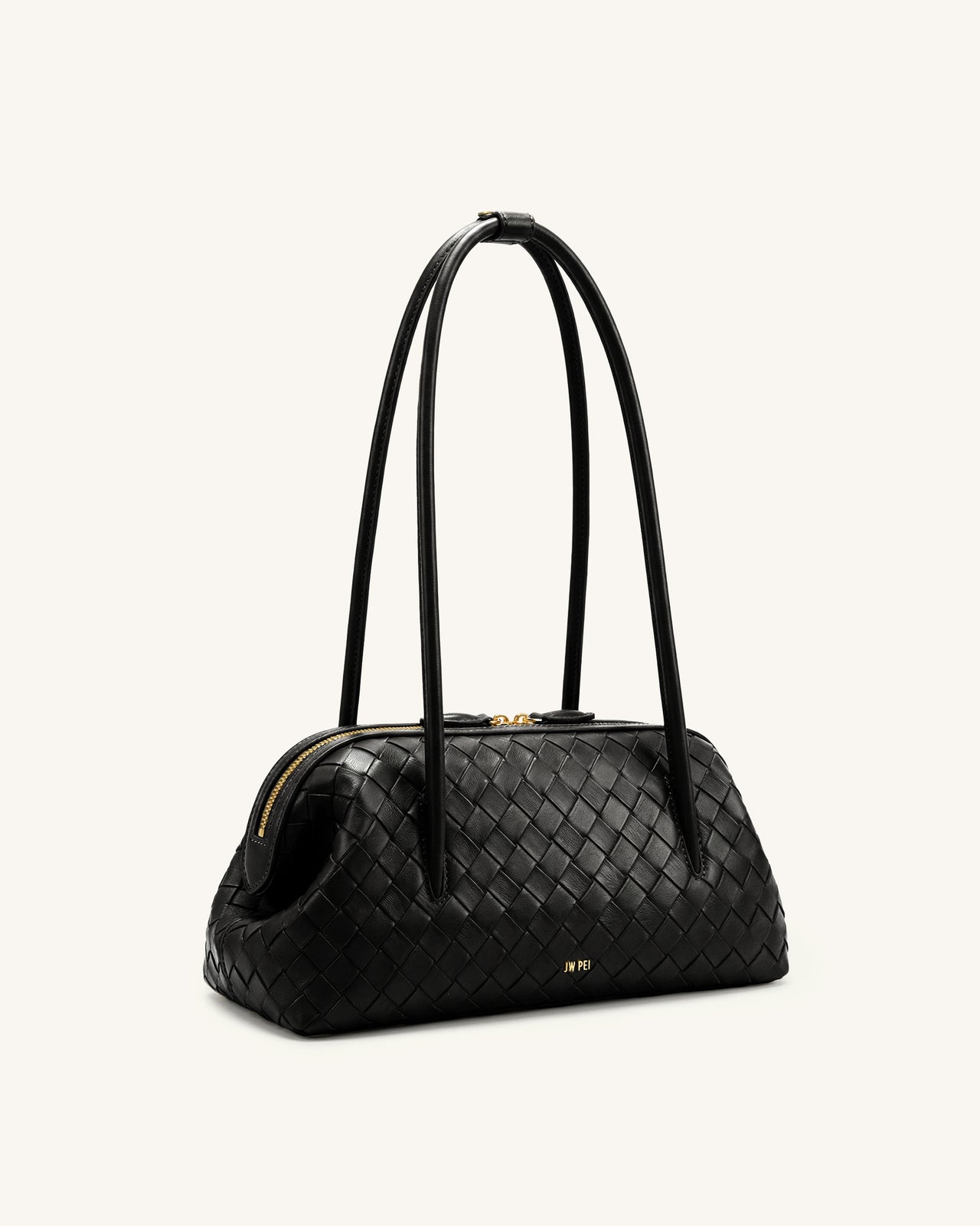 Aveline Sac à bandoulière texturé tissé - Noir