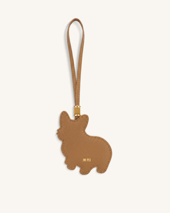 Breloque sac corgi - Beige multicolore