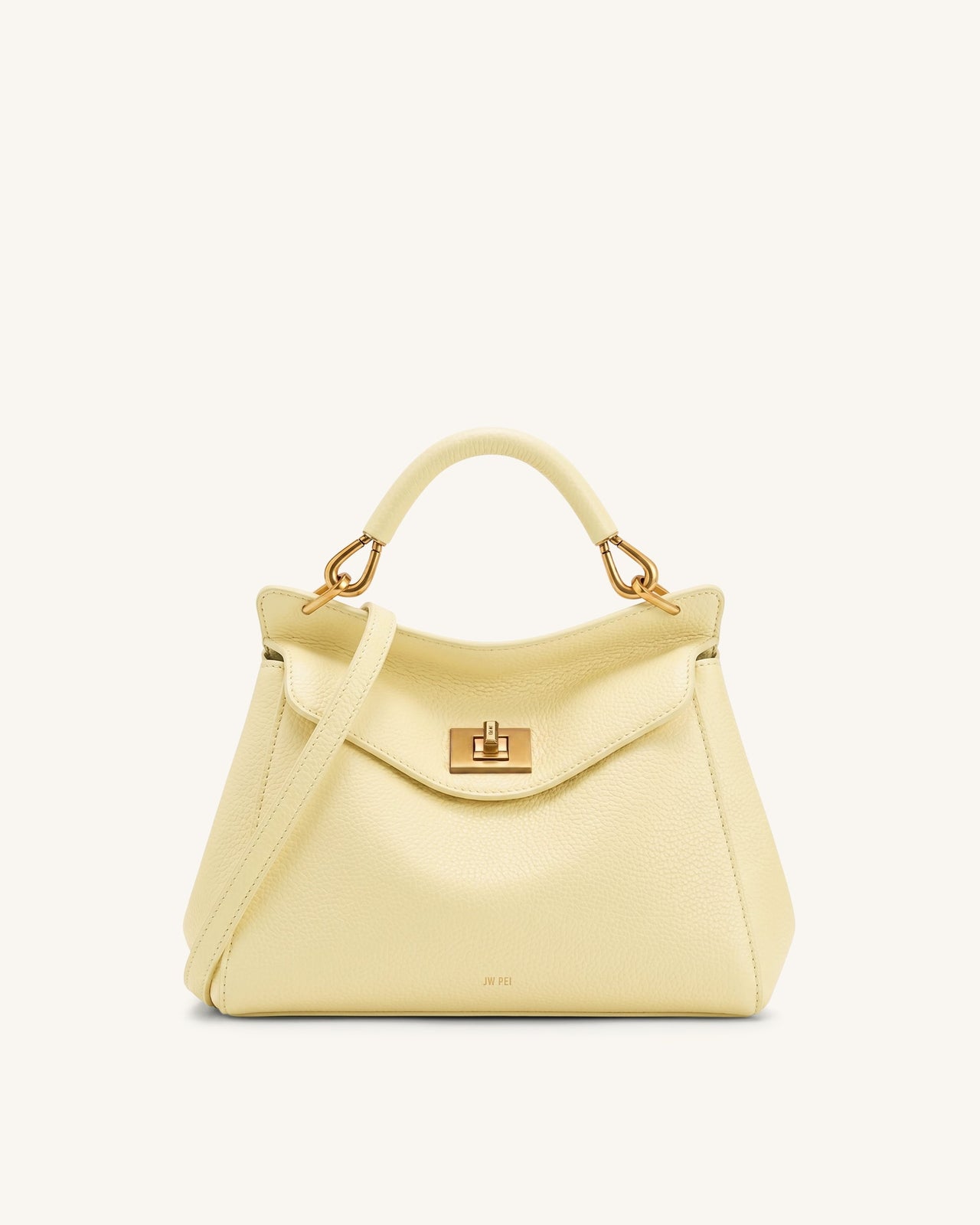 Lucia Sac à main classique à poignée supérieure - Jaune clair