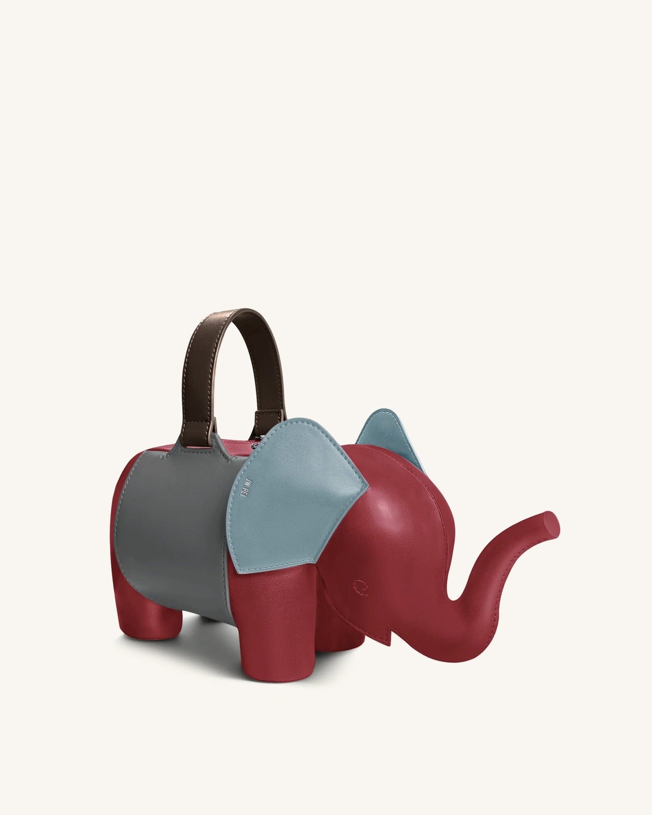 Claire Sac à main en forme d'éléphant - Rouge/Gris foncé