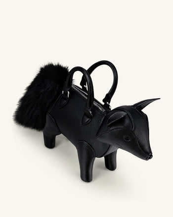 Kai Sac à poignée supérieure en forme de renard - Noir