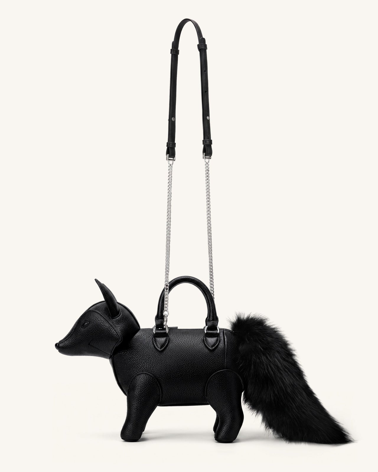Kai Sac à poignée supérieure en forme de renard - Noir