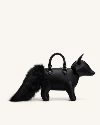 Kai Sac à poignée supérieure en forme de renard - Noir