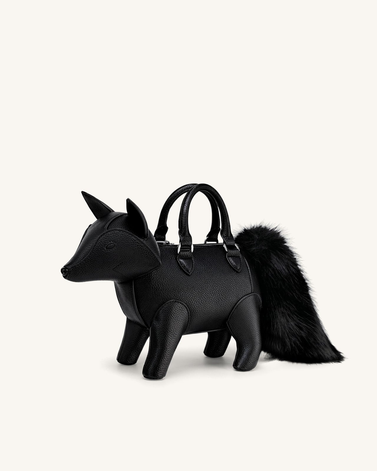 Kai Sac à poignée supérieure en forme de renard - Noir