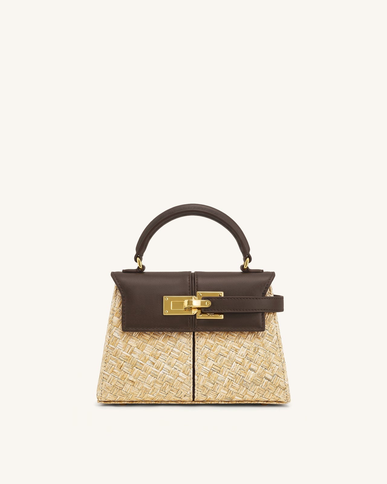 Elise Sac à main en paille synthétique - Marron