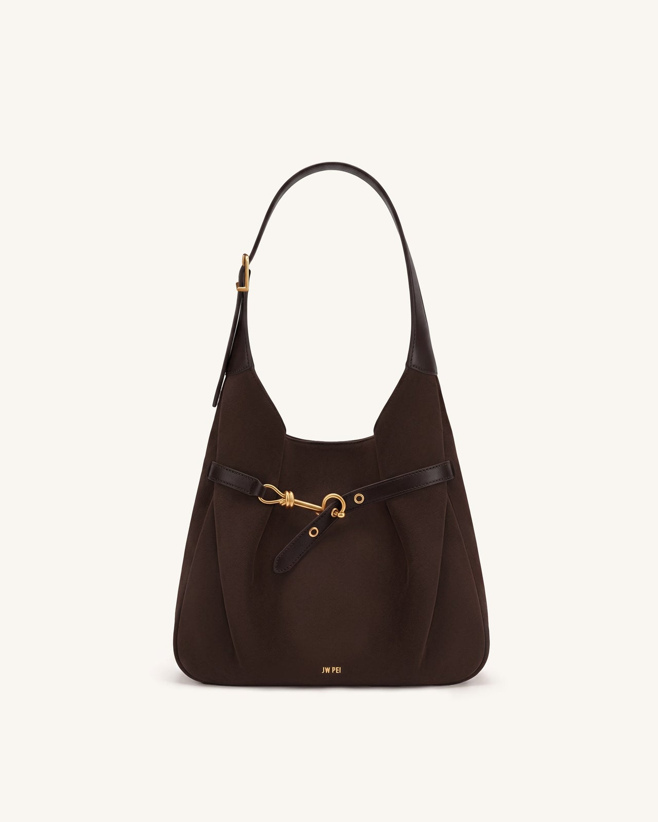 Alina Sac hobo en faux suède - Marron chocolat