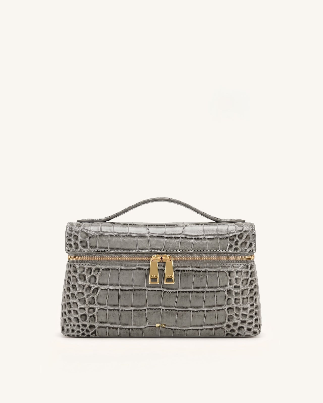 Thea Sac à poignée supérieure - Gris effet croco