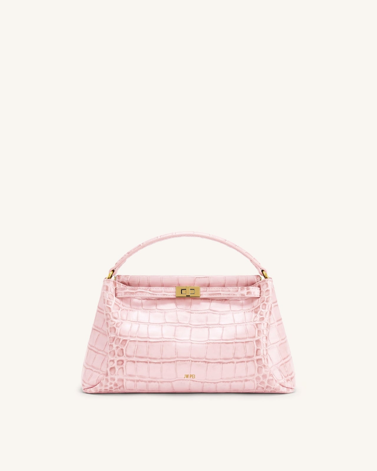 Carmen Sac à main aspect crocodile - Rose