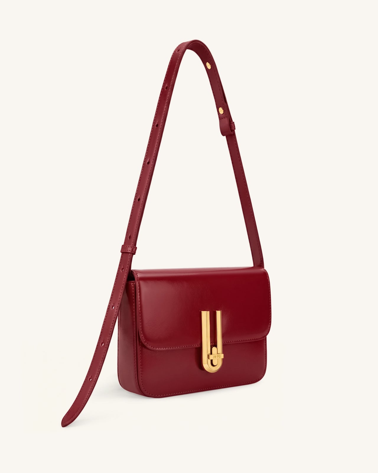 Evania Sac porté épaule à fermoir - Rouge