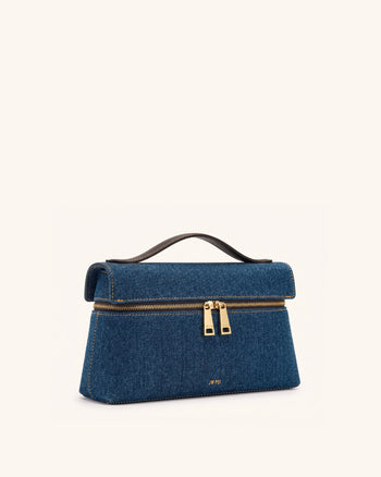 Thea Sac à main à poignée supérieure - Denim bleu