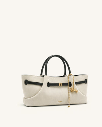 Maeve Sac fourre-tout avec breloque en métal teckel - Toile noire