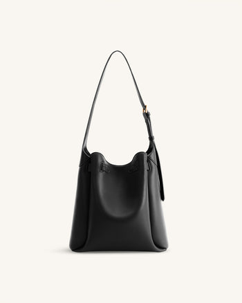 Sac hobo à double boucle Charlene - Noir
