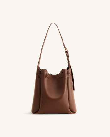 Sac hobo à double boucle Charlene - Marron