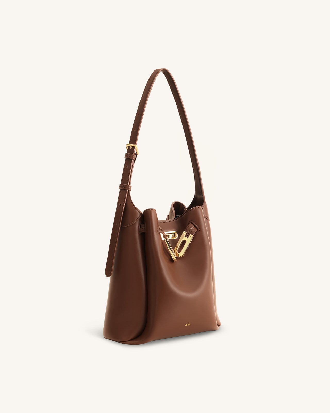Sac hobo à double boucle Charlene - Marron