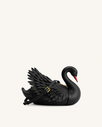 Alani Sac bandoulière en forme de cygne - Noir