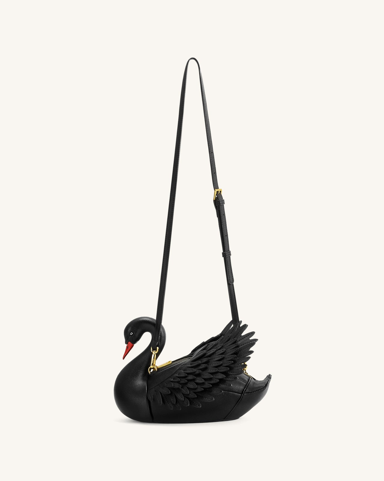 Alani Sac bandoulière en forme de cygne - Noir