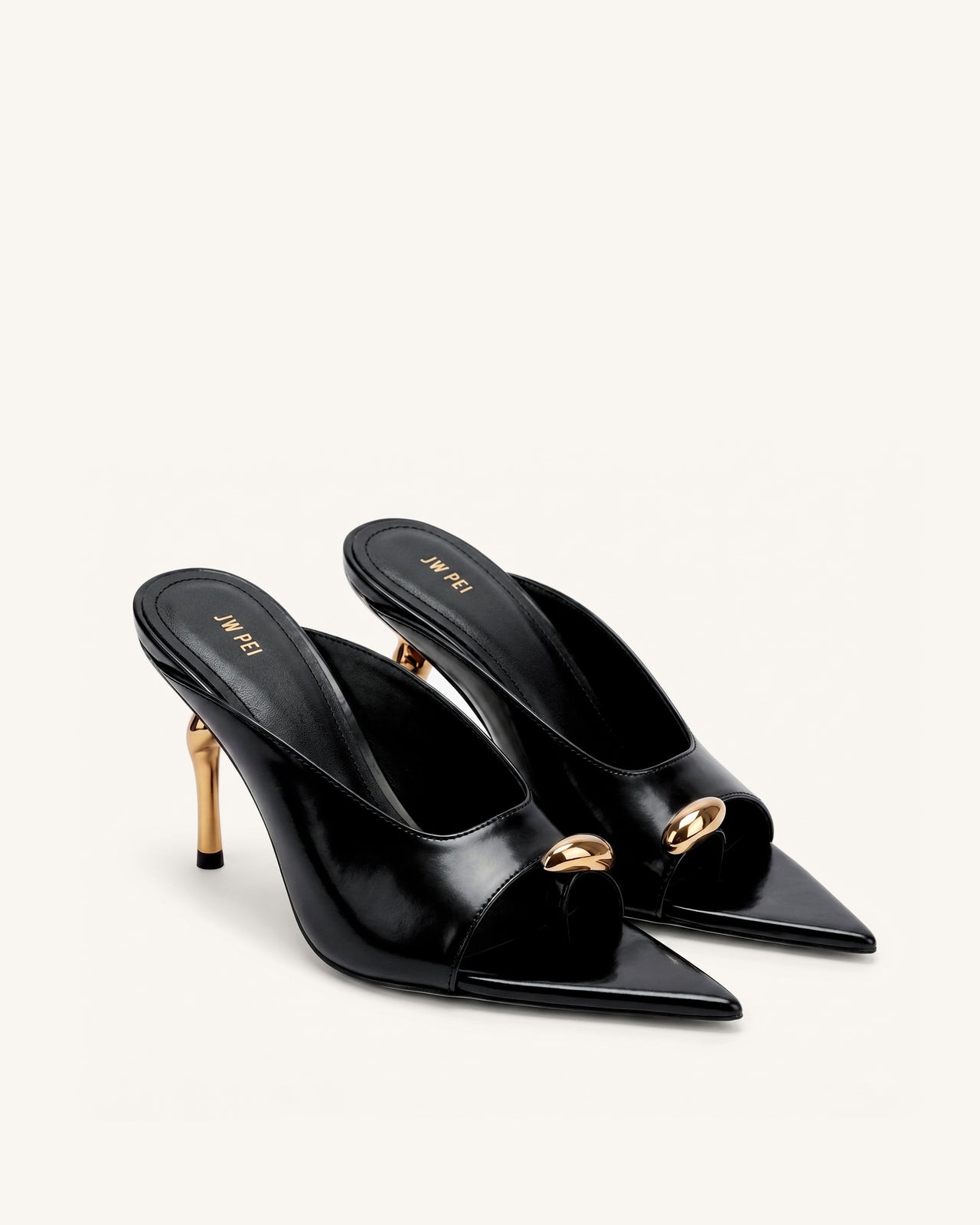 Noemi Mules à talons à bout pointu - Noir