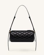 Sac porté épaule matelassé à chaîne Dachshund - Noir