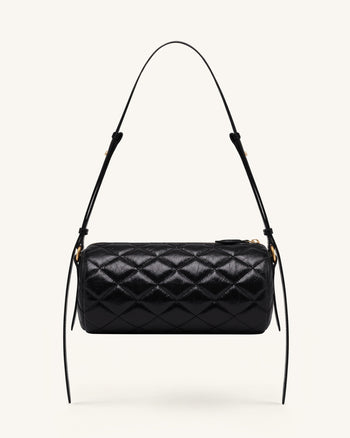 Lucienne Sac à bandoulière matelassé à chaîne Teckel - Noir