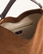 Sac à Épaule en Daim Synthétique Aria - Marron