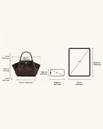 Sac Mini Tote Hana - Marron Foncé