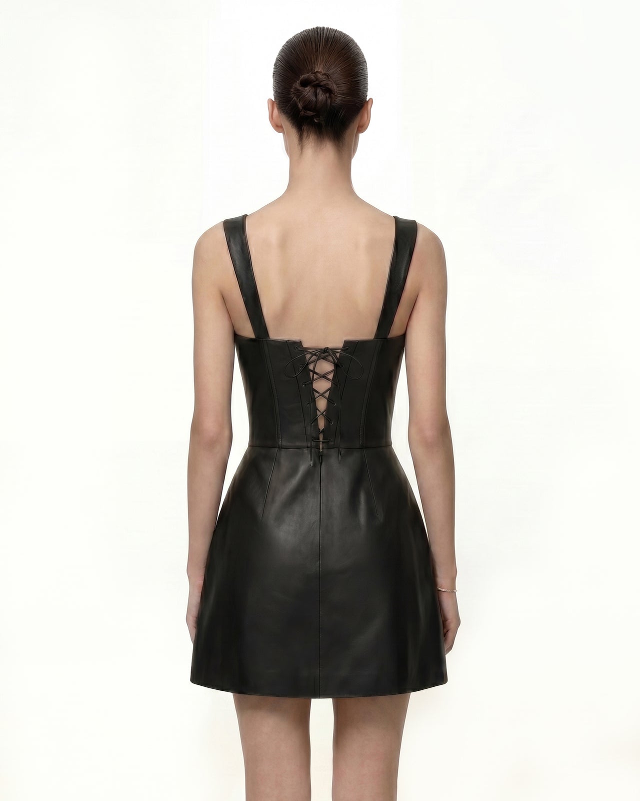 Robe corset en à imprimé floral Iris - Noir