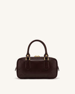 Odette Sac Boston à poignée supérieure - Marron foncé