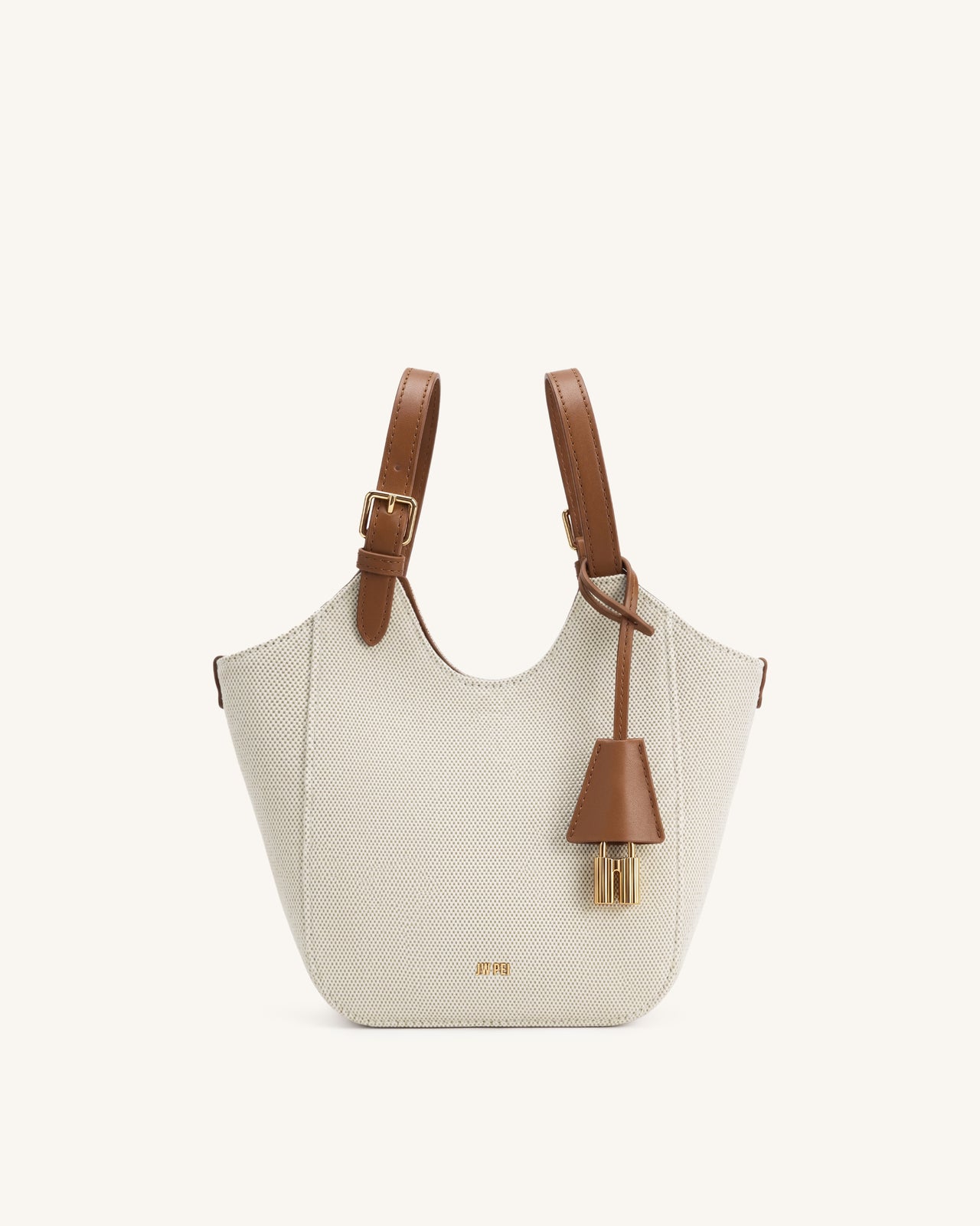 Ines Sac cabas avec cadenas - Toile marron