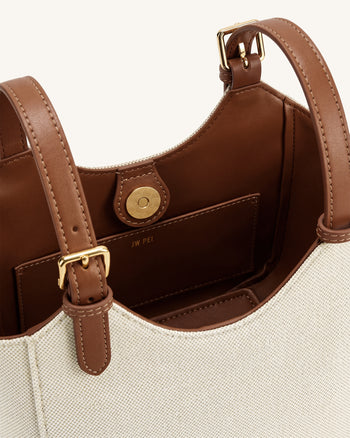 Ines Sac cabas avec cadenas - Toile marron