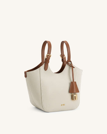 Ines Sac cabas avec cadenas - Toile marron