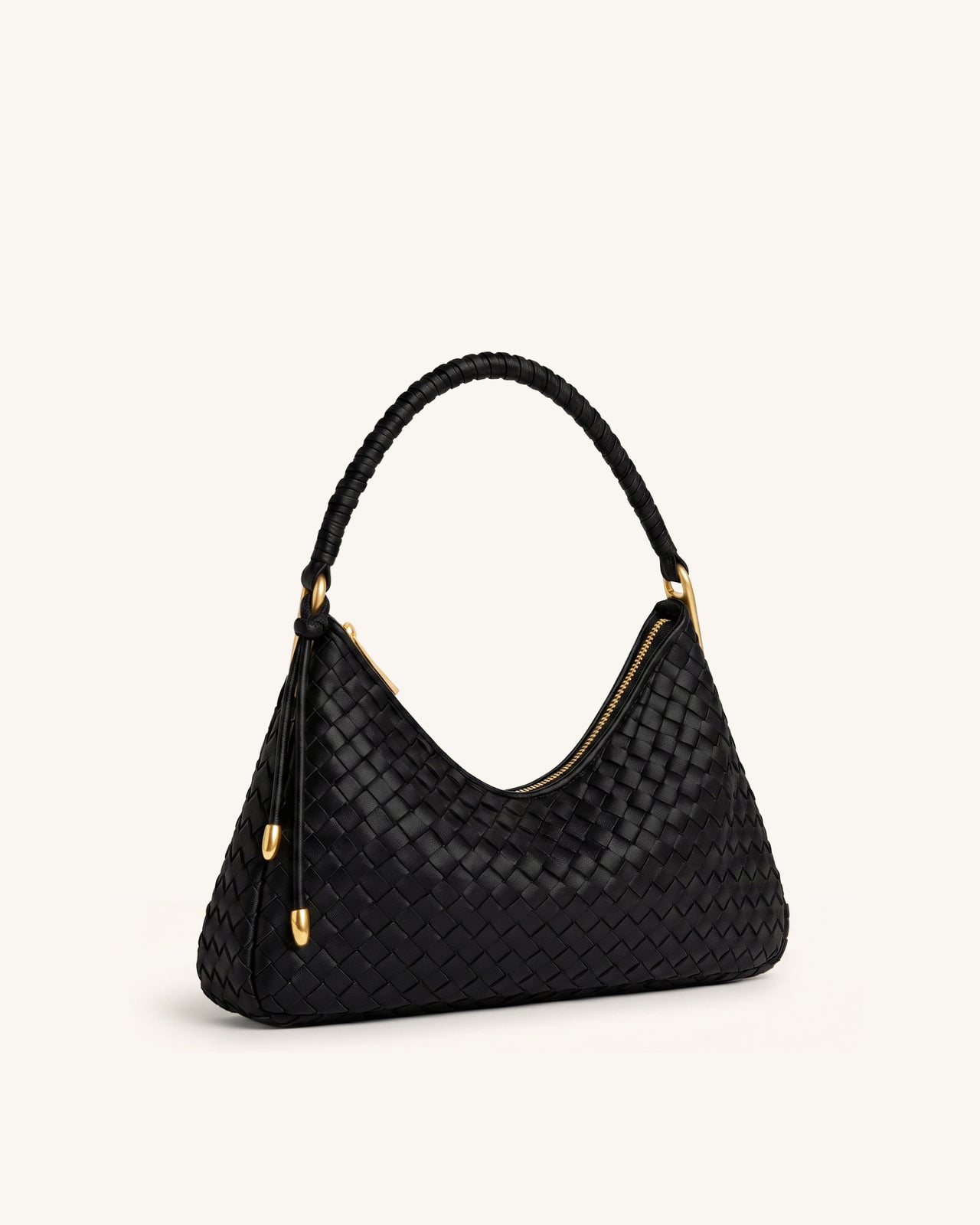 Lorena Sac bandoulière tressé - Noir