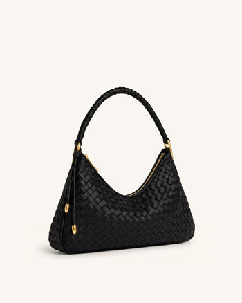 Lorena Sac bandoulière tressé - Noir
