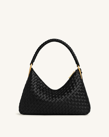 Lorena Sac bandoulière tressé - Noir