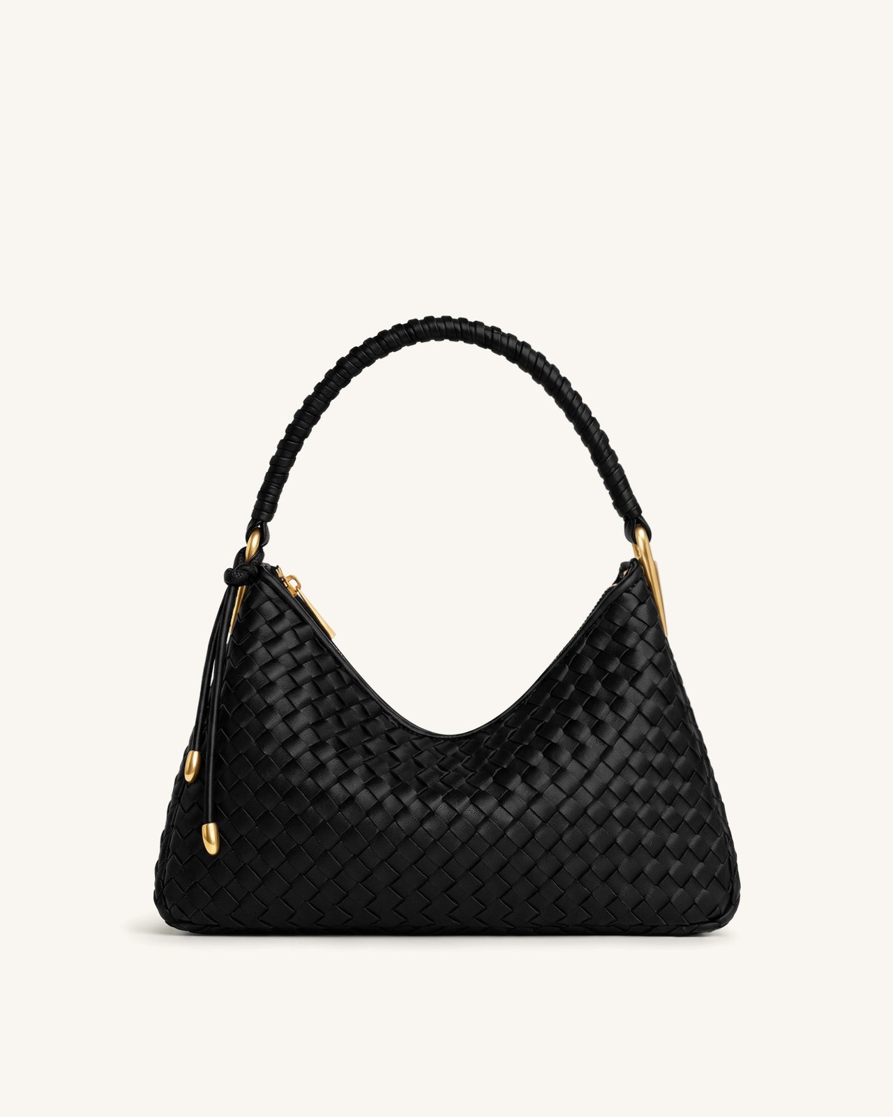Lorena Sac bandoulière tressé - Noir