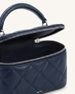 Vivienne Sac vanity matelassé à poignée supérieure - Marine