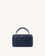 Vivienne Sac vanity matelassé à poignée supérieure - Marine