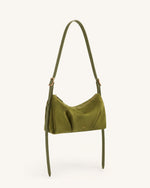 Loriette Sac bandoulière en suédine - Vert olive