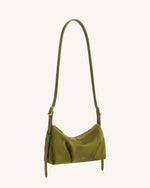 Loriette Sac bandoulière en suédine - Vert olive