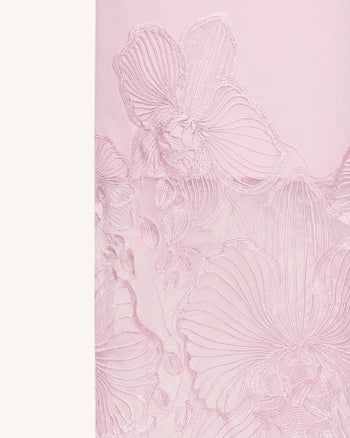 Orchid Robe corset brodée - Vieux rose