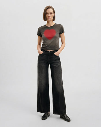 T-shirt The Shrunken Faded Love - Noir délavé