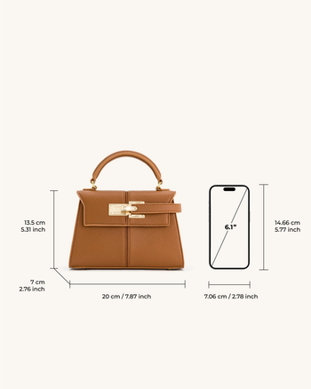 Sac à poignée supérieure Elise - Marron