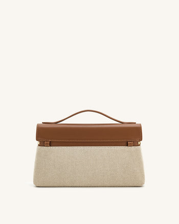 Sac à poignée supérieure Thea - Toile Marron